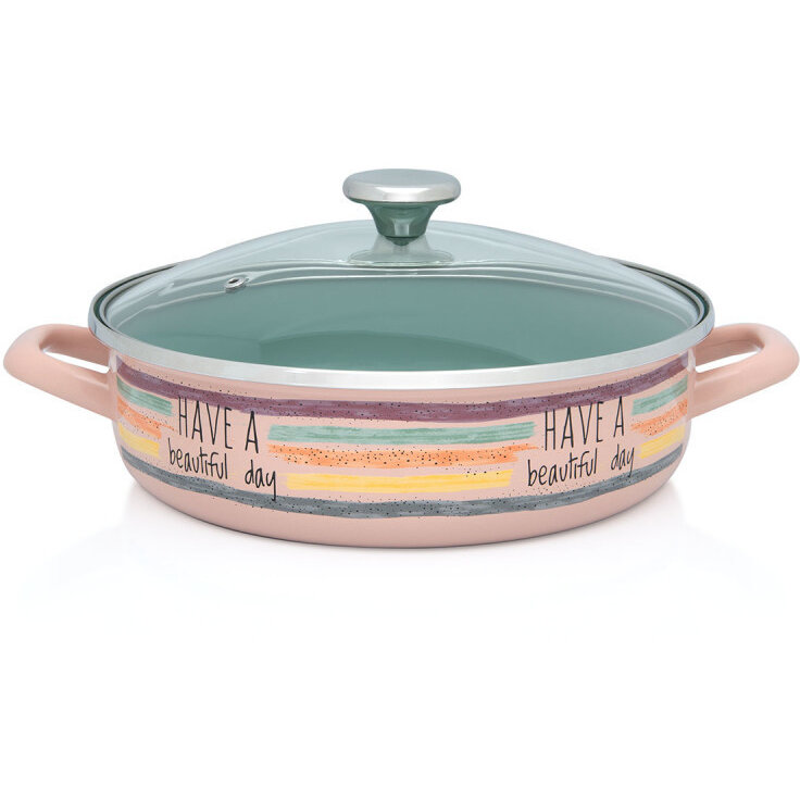 Oala 4l cu capac Divan Dan Metalac email/26cm/4l - imagine 2