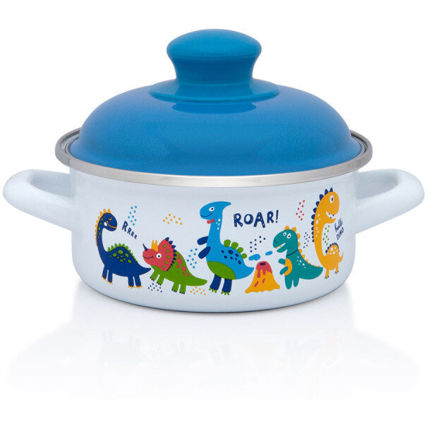 Cratita1l cu capac Dino Metalac email/14cm/1l - imagine 2