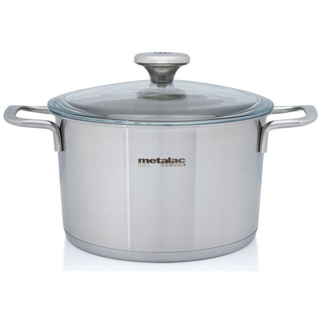 Oala 3.5l cu capac din sticla Santino Metalac inox/20cm/3.5l - imagine 2