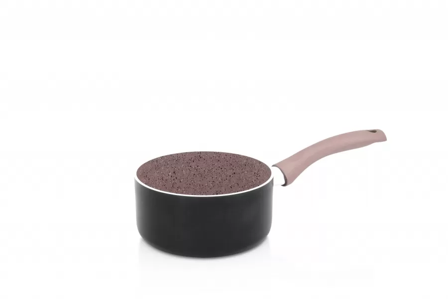 Cratiță cu Mâner Lung Metalac Melodia Capacitate 1.3L Diametru 16CM Negru/Bej