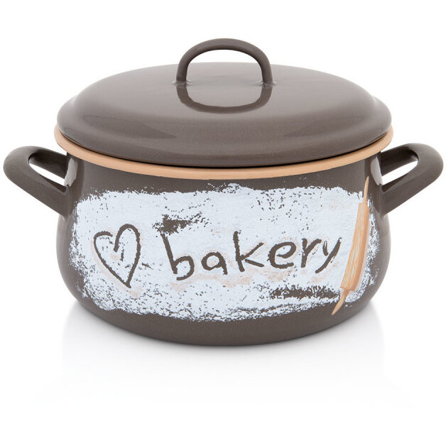 Oala 4l cu capac Bakery Metalac email/20cm/4l - imagine 2