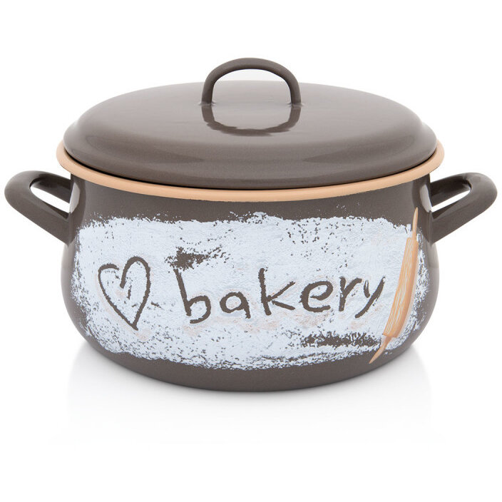 Oala 5.3l cu capac Bakery Metalac email/22cm/5.3l - imagine 2