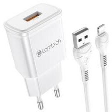 Incarcator Retea 18W QC3.0 1xUSB PD 1xUSB Type-C Alb