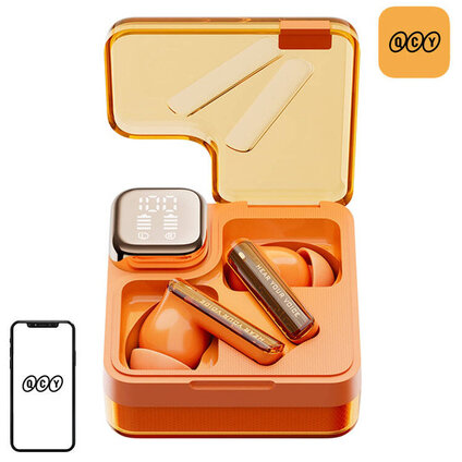 Casti Wireless MeloBuds Neo T31 Autonomie 6h IPX5 Portocaliu