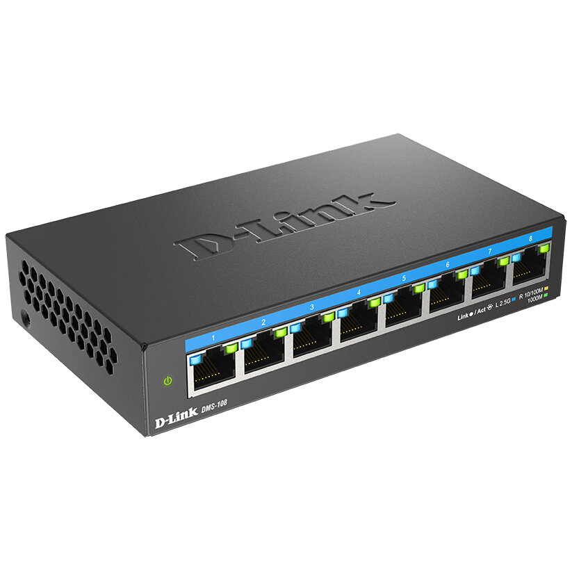 Switch 8-PORT MULTI-GB UNM 8X/100 / 1000MBPS / 25GBPS TP