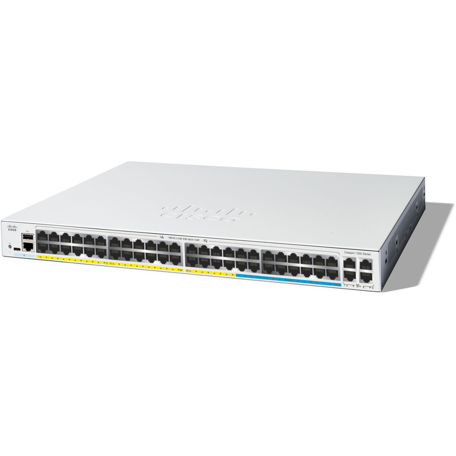 Switch CATALYST 1300 16-PORT 2.5GE/32-PORT GE POE 4X10G SFP+ Alb