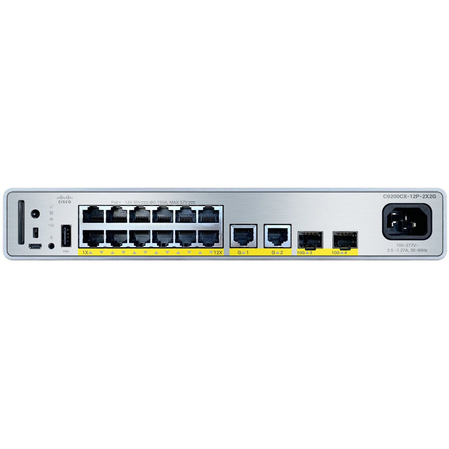Switch Catalyst 9000 Compact 12-PORT POE+ 240W Essentials Gri