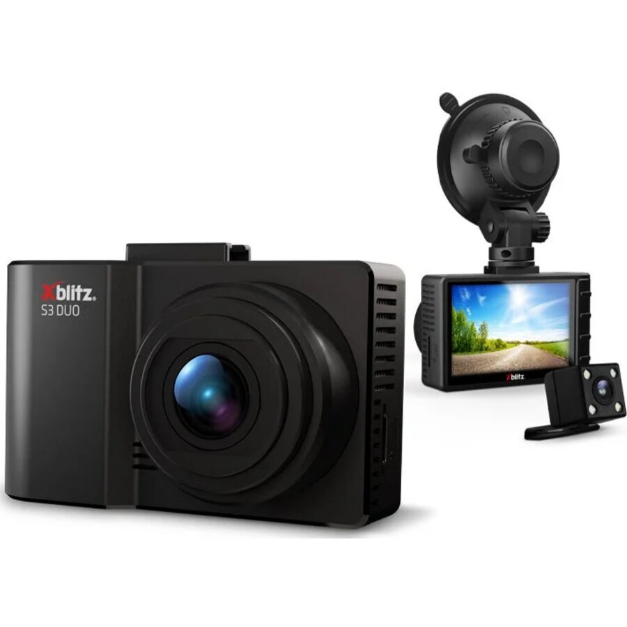 Camera Auto DVR Xblitz S3 Duo Fata / Spate Full HD Ecran LCD 2.4Inch Negru — imaginea 5