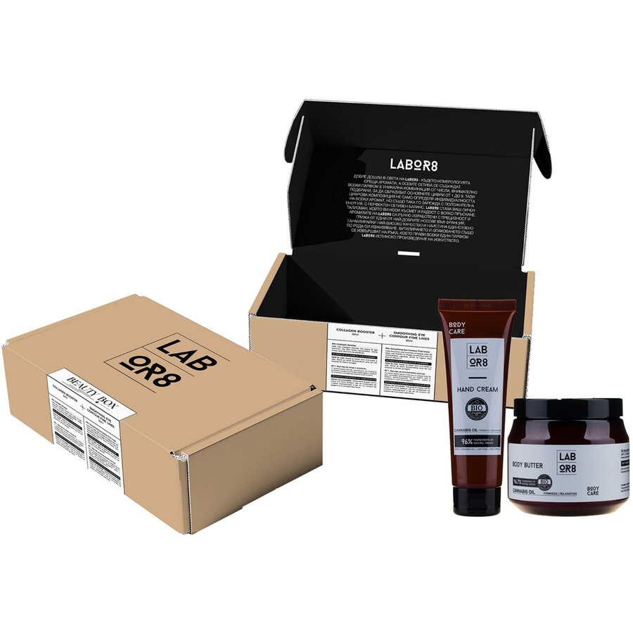 Set LABOR8 Hemp Unt de Corp 250ML + Crema de Mâini 75ML