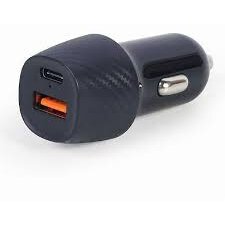Incarcator Auto 1xUSB 1xType-C PD25W USB 18W Negru