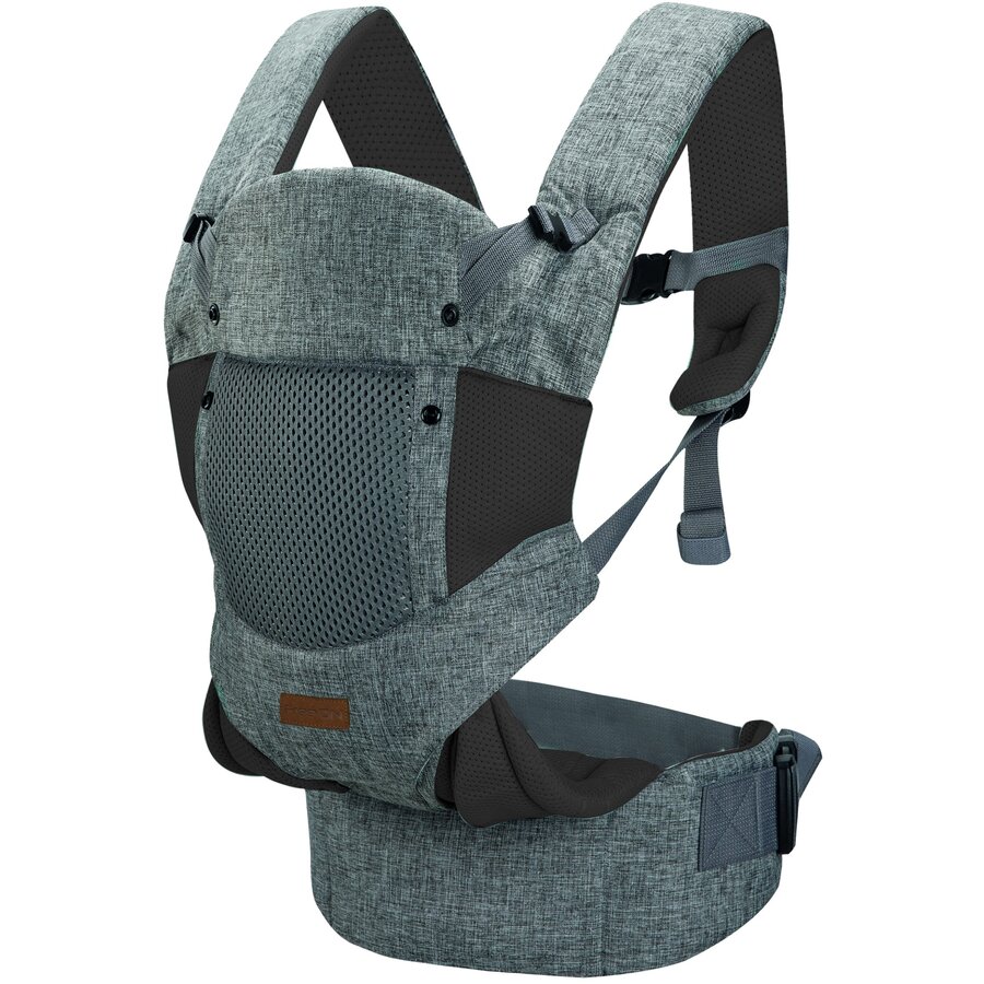 Marsupiu Bebe FreeON Carry Me 3in1 de la 4 Luni până la 15KG Țesătură din Plasă 3D Gri