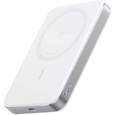 Baterie Externa Magnetic Wireless  MagGo  10000mAh Ultra-Slim  Qi2 15W Alb