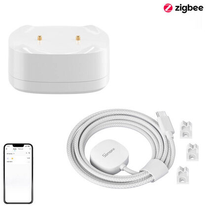 Set Senzor Scurgeri / Inundatii SNZB-05P + Cablu Prelungitor WLDC200 IP67 Alb