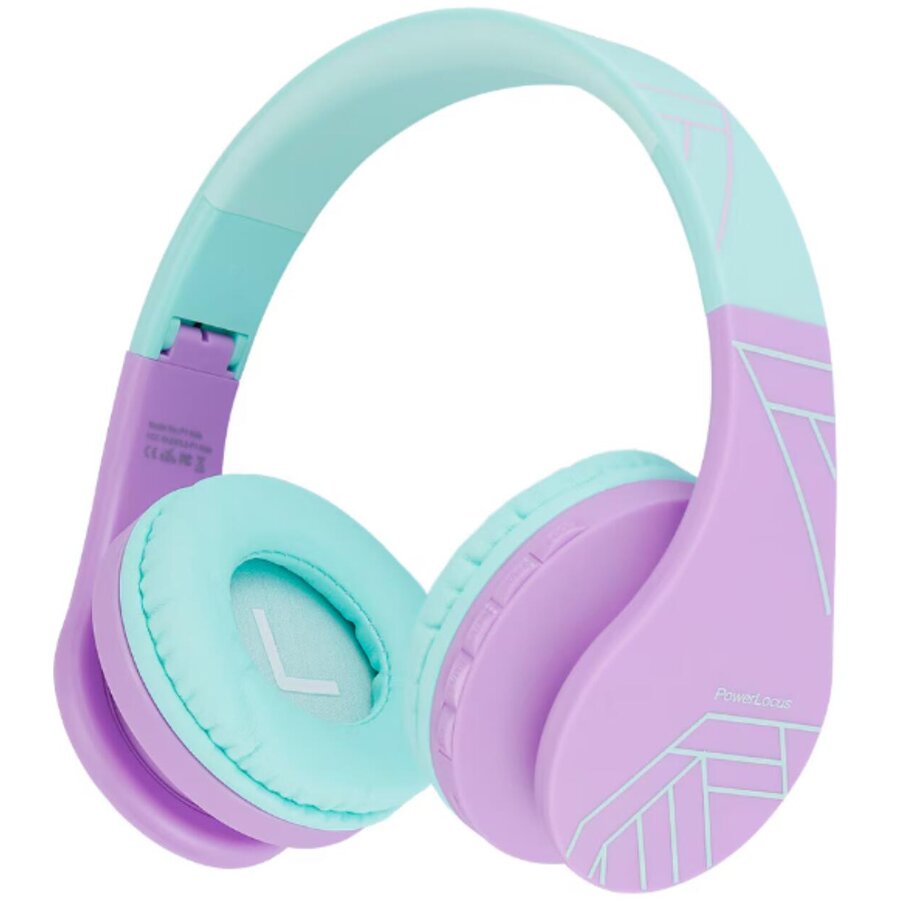 Căști PowerLocus Pentru Copii Wireless P1 Teal Purple — imaginea 3