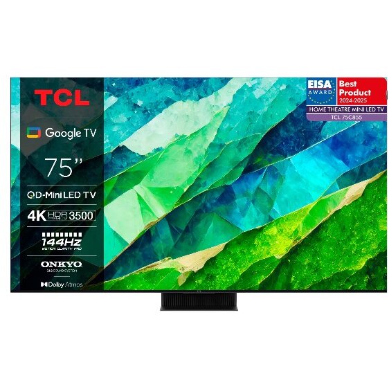 Televizor 75C855 MiniLED 4K 75inch 189Cm Clasa F Negru