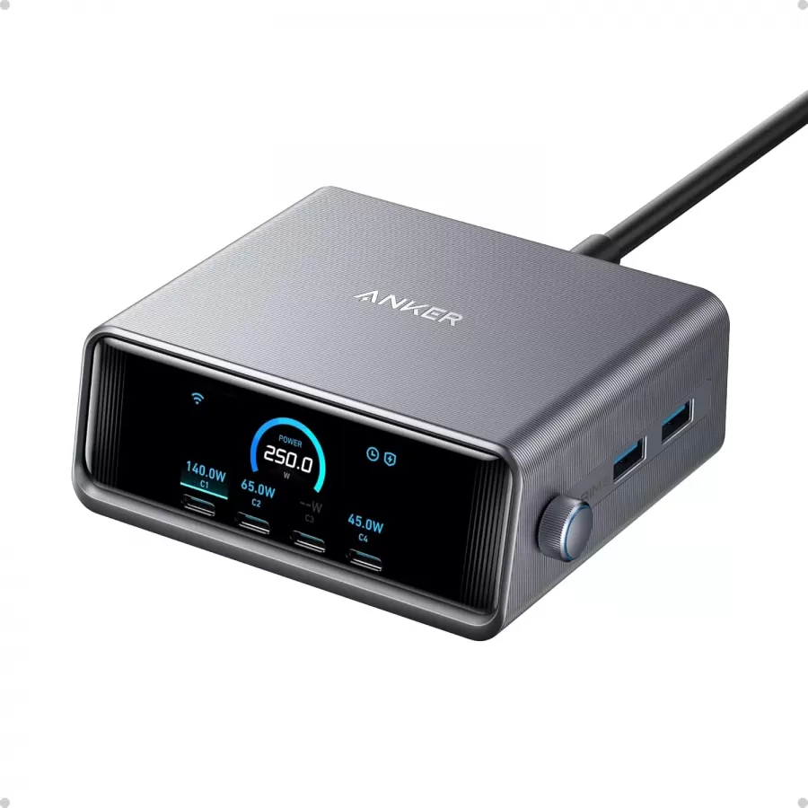Statie Încărcare Anker Prime 250W Ultra-Fast GaN Negru