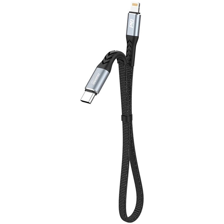 Cablu de date L10P, USB-C/Lightning, 20W, 23cm, Negru