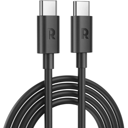 Cablu Date RP-CB1022  USB-C la USB-C  TPE  2m  Negru