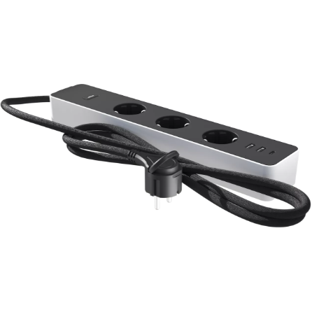Prelungitor Smart Powersocket  2 x USB-A + 1 x USB-C  16A  3680W  Wi-Fi  IP20  Alb