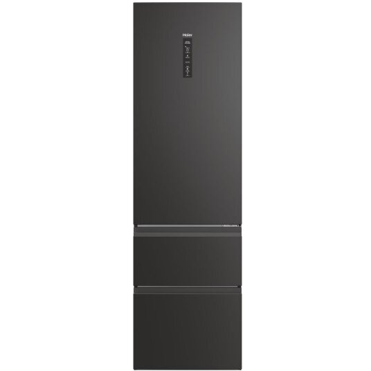 Combina Frigorifica HTW5620DNPT 414L Total No Frost Clasa D WiFi MyZone Humidity Zone SuperCooling SuperFreezing  H 205Cm Negru