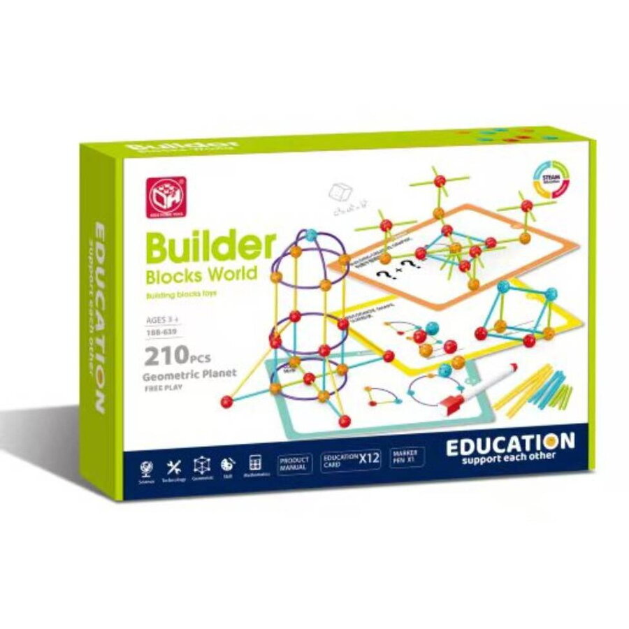 Set de Constructie Steam Forme 3D 210 Piese 3Ani+