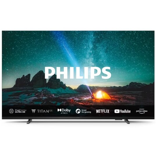 Televizor 55PUS7609/12 Led 4K Smart 55Inch 139Cm Ultra HD Clasa F Gri Antracit