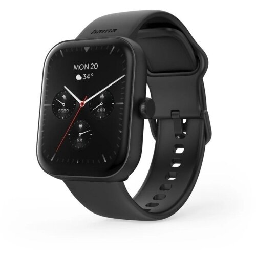 Smartwatch 5000 Fit  Waterproof TFT LCD 47mm / 1.65inch Bratara Silicon Negru
