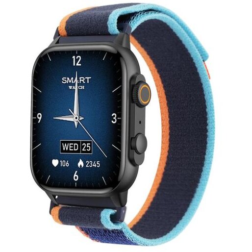 Smartwatch T-FIT 430 A Ecran AMOLED Puls Tensiune SpO2 Apelare prin Bluetooth IP68 Negru