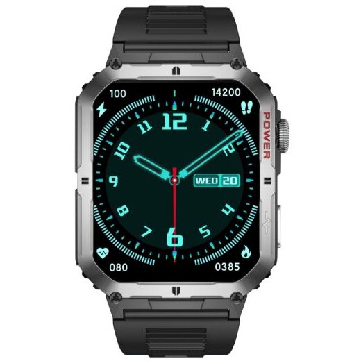 Smartwatch T-FIT 500 S Acran AMOLED Puls Tensiune SpO2 Apelare prin Bluetooth IP68 Argintiu