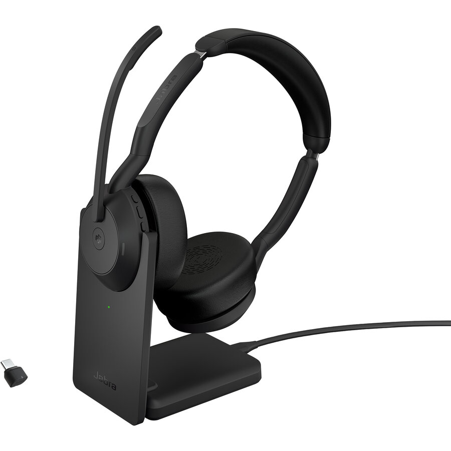 Casti Evolve2 55 Link380 C 390C UC Stereo Stand Negru