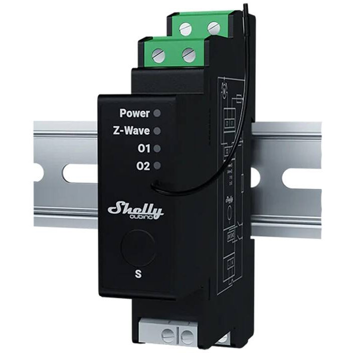 Intrerupator Shelly Qubino Wave Pro Shutter, Masurarea energiei, Negru ...