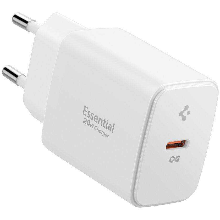 Incarcator retea Spigen Essential EE201EU, USB-C, 20W, Alb - imagine 2