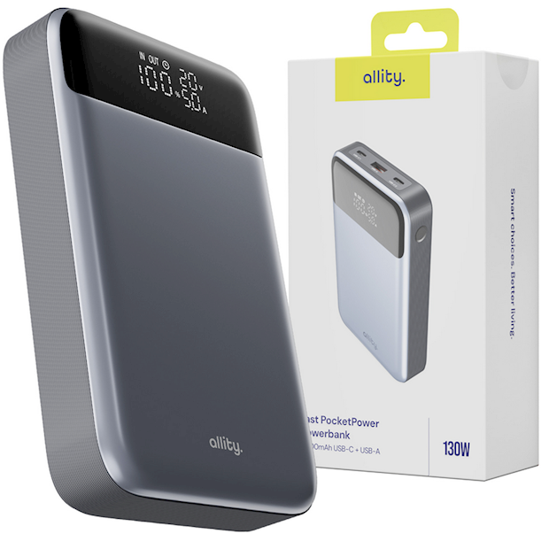 Acumulator Extern Allity APB-200 PD QC 130W 19200mAh Gri — imaginea 4
