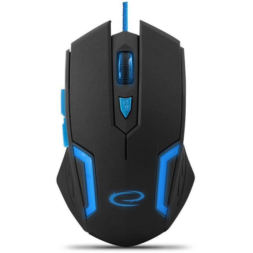 Mouse Optic Gaming cu Fir Fighter EGM205B 6 Butoane USB 2.0 2400Dpi Negru/Albastru