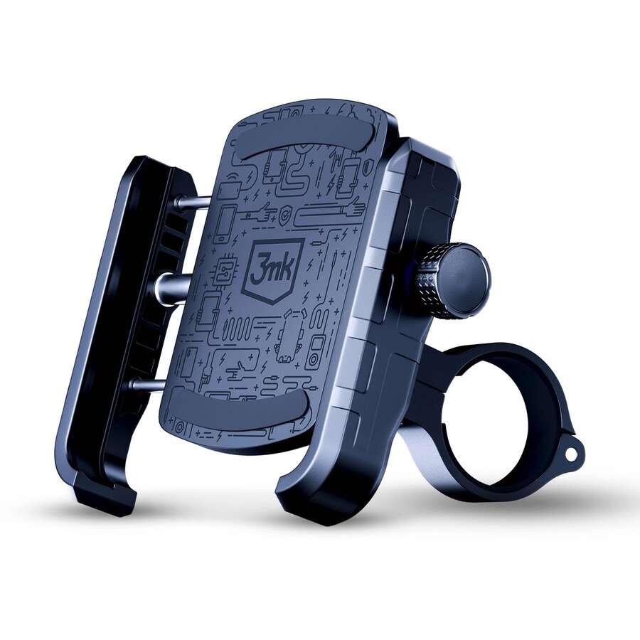 Suport universal bicicleta 3MK Steel Bike Holder, Compatibil cu dispozitive de maxim 12.9 inch, Ajustabil, Negru - imagine 4