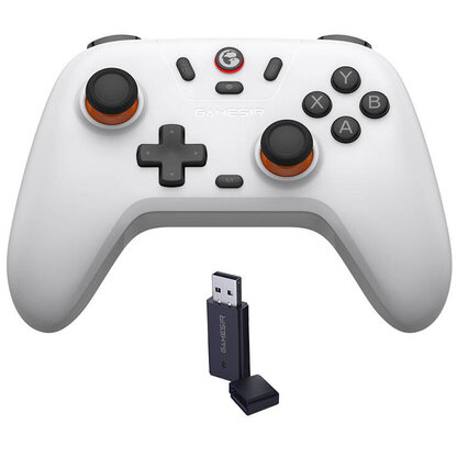 Controler fara Fir T4n Lite pentru Steam Android iOS si Switch Bluetooth 600mAh USB-C Alb