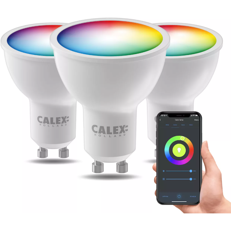 Set 3x Bec Smart LED   GU10 RGB Lumina Alba Calda 4.9W