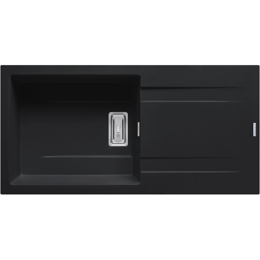 Set Chiuveta de Bucatarie KARTESIO PLUS 100x50 1B 1D din Granit si Suport Multifunctional ROLL UP Negru Carbon