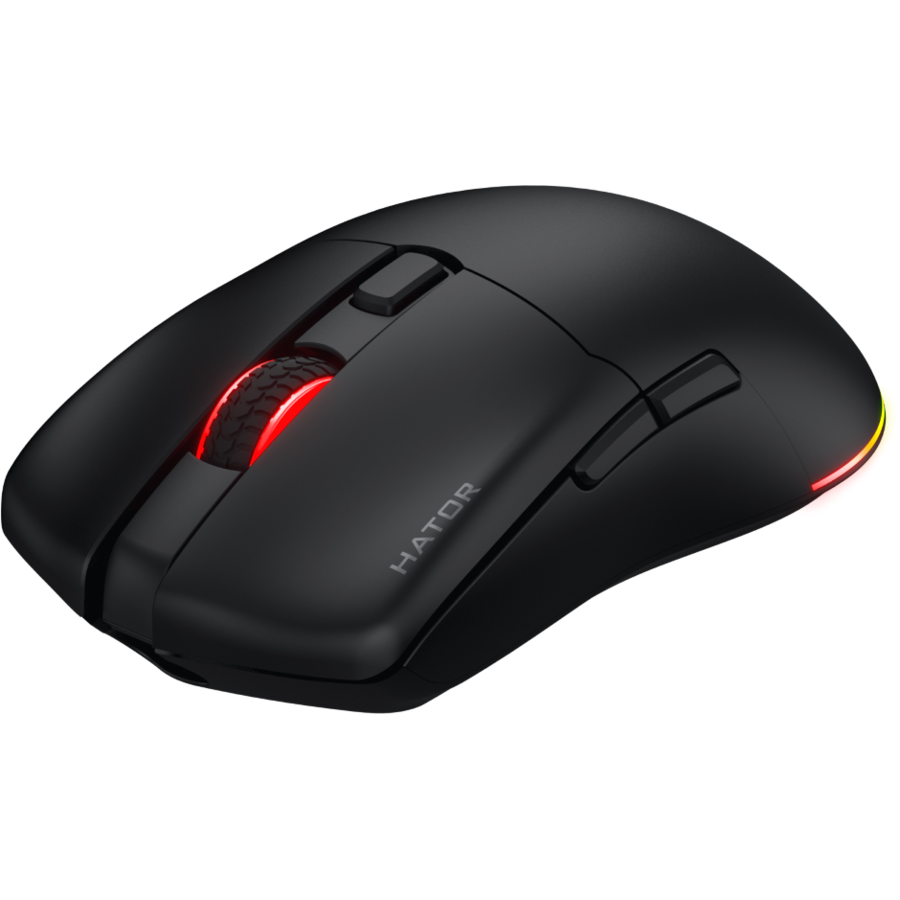 Mouse Gaming Hator Pulsar 3 Wireless 2.4GHz / Bluetooth / USB 12000DPI Iluminare RGB Negru — imaginea 2