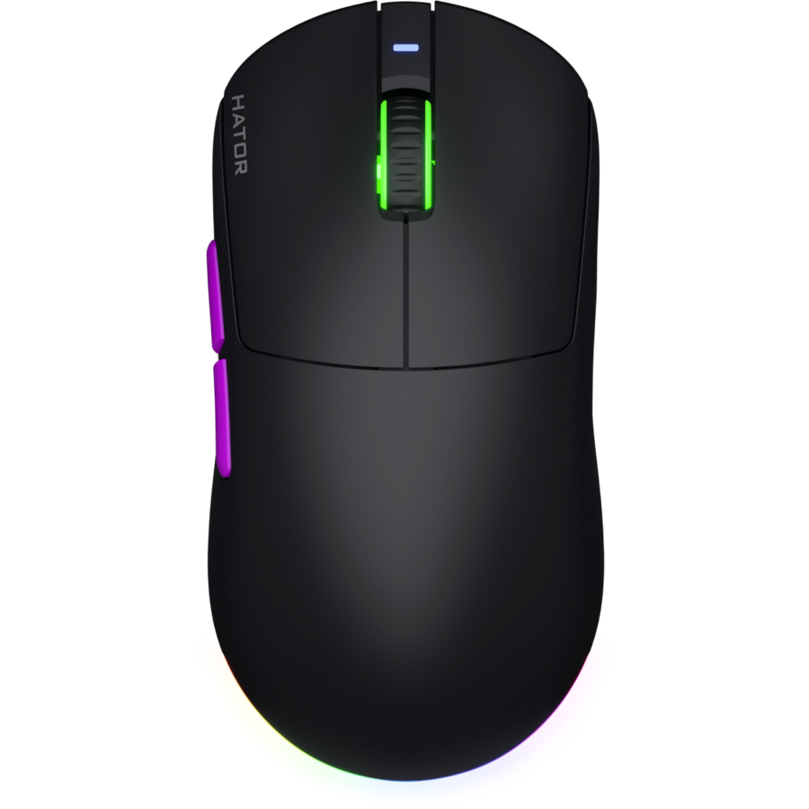 Mouse Gaming Quasar 3 ULTRA 8K Wireless 2.4GHz / Bluetooth / USB 30000DPI RGB Negru/Violet