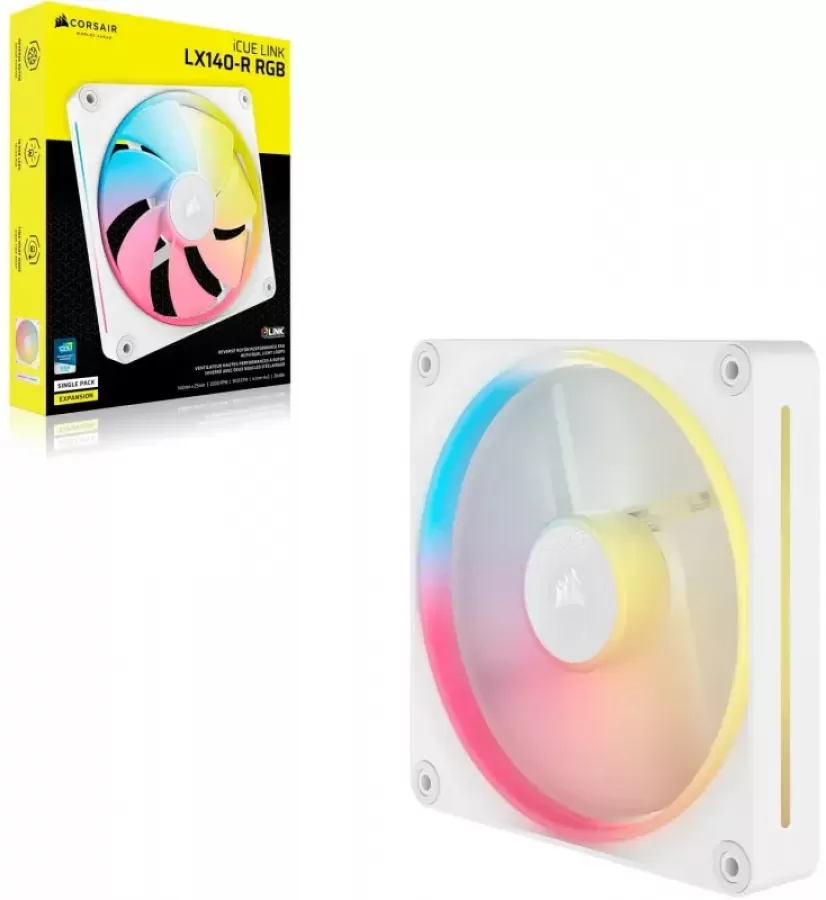Ventilator Corsair iCUE LINK LX140-R Reverse RGB PWM 140MM Alb