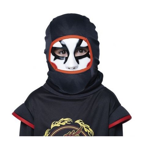 Masca Carnaval Ninja Plastic +3ani Negru