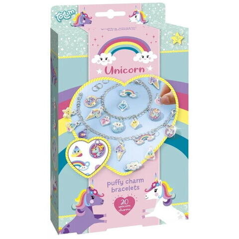 Set Bratari cu Pandantive Unicorni +3 Ani Multicolor
