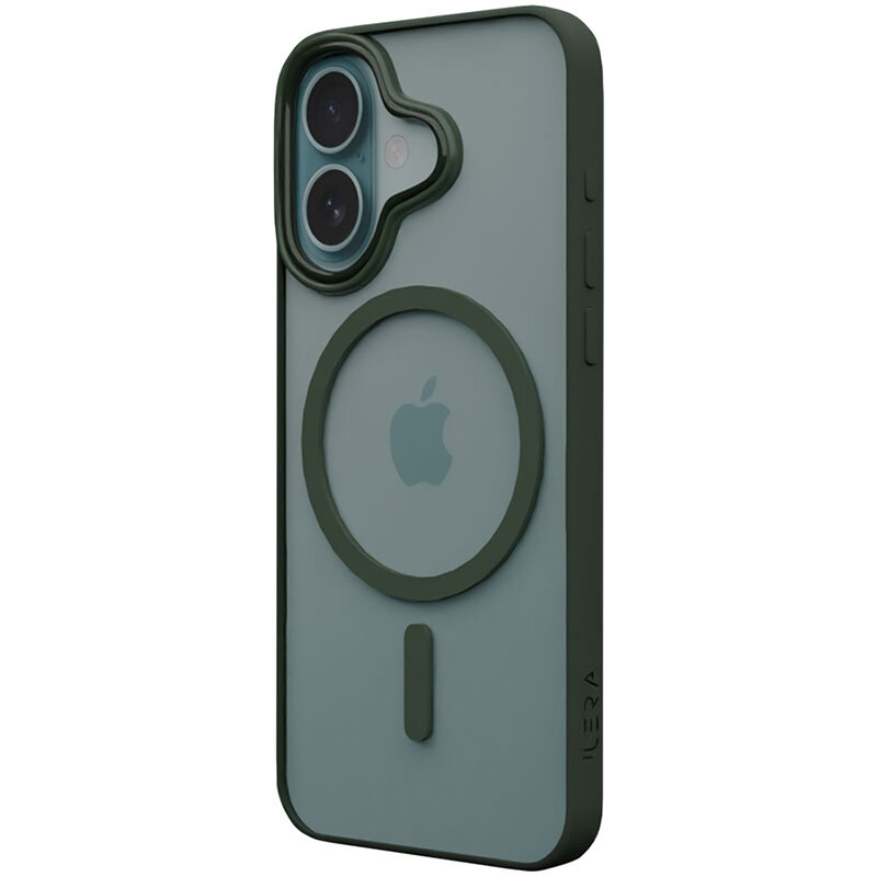Husa iLera ColorAnt Clear Case Deep Green pentru iPhone 16