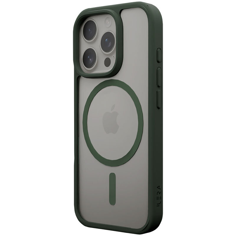 Husa iLera ColorAnt Clear Case Deep Green pentru iPhone 16 Pro