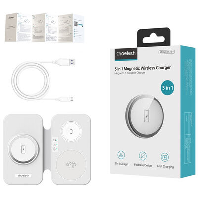 Incarcator 3w1 T616-F Alb