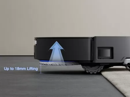 Robot de Aspirare Ecovacs Deebot T50 MAX PRO OMNI 18500Pa TruEdge 2.0 OZMO Turbo Statie Multifunctionala Capacitate Colectare 3L Autonomie pana la 180 Min Negru