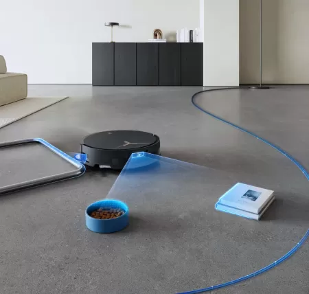 Robot de Aspirare Ecovacs Deebot T50 MAX PRO OMNI 18500Pa TruEdge 2.0 OZMO Turbo Statie Multifunctionala Capacitate Colectare 3L Autonomie pana la 180 Min Negru