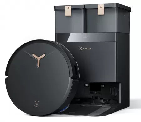 Robot de Aspirare Ecovacs Deebot T50 MAX PRO OMNI 18500Pa TruEdge 2.0 OZMO Turbo Statie Multifunctionala Capacitate Colectare 3L Autonomie pana la 180 Min Negru