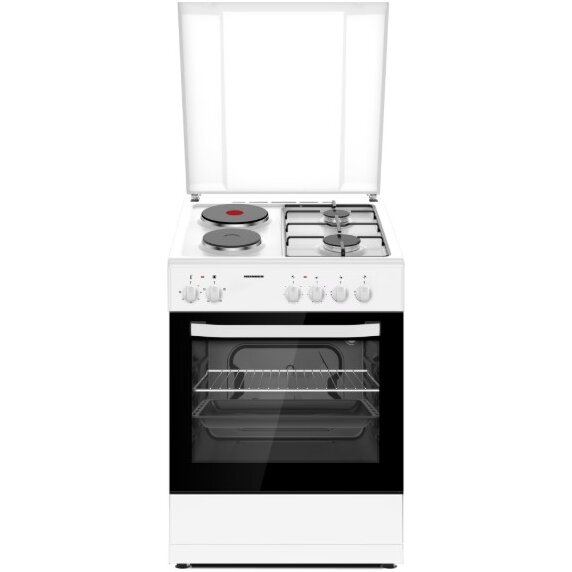 Aragaz HFSC-S60E2HSWH Mixt 2 Arzatoare Gaz 2 Plite Electrice Clasa A…